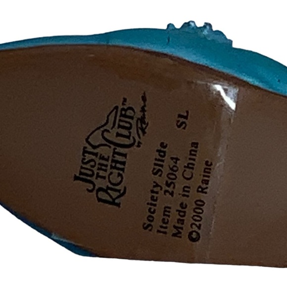 Vintage Miniature Collectible High Heel Shoe Retired LTD Edition 2000 Blue Teal - Picture 7 of 16